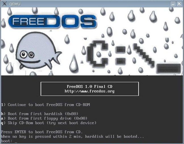 QEMU FreeDOS QEMU FreeDOS