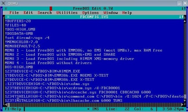 Edit fdconfig.sys fdconfig.sys