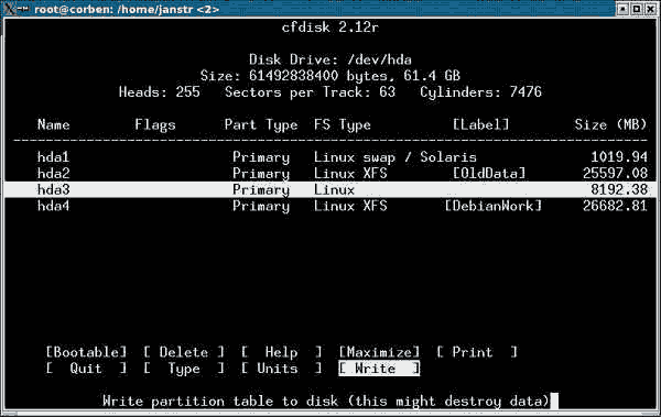 Write the result to disk Write the result to disk